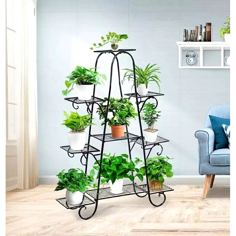 Rak pot bunga 9 susun /hiasan ruang tamu /rak bunga sudut ruang tamu /rak bunga besi