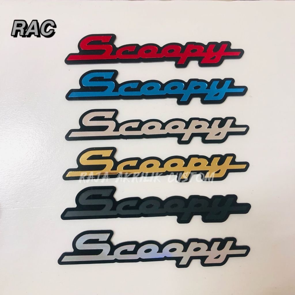 RAC Emblem Scoopy Timbul Logo Scoopy timbul emblem double akrilik Scoopy