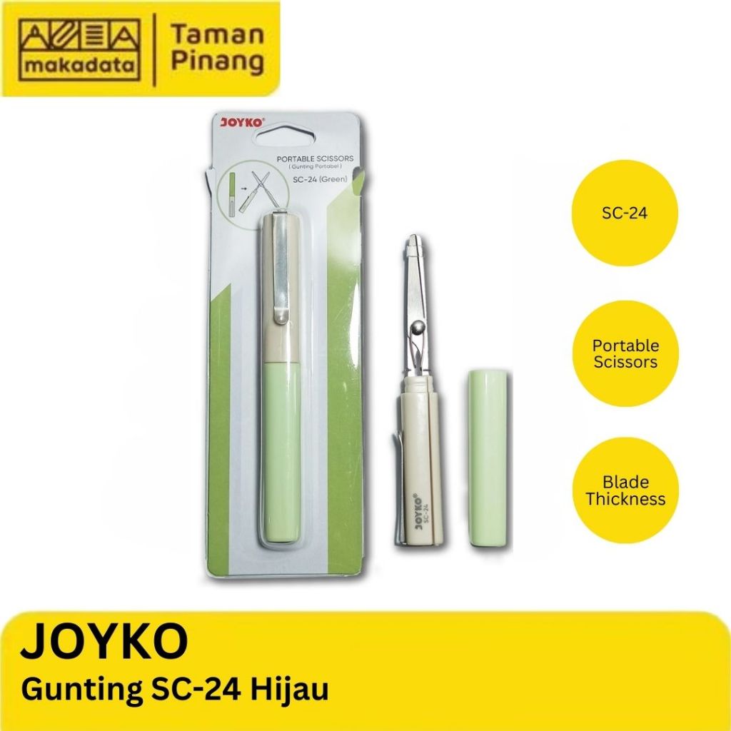 

SCISSORS / GUNTING JOYKO SC-24 GREEN PORTABLE (1 PCS)