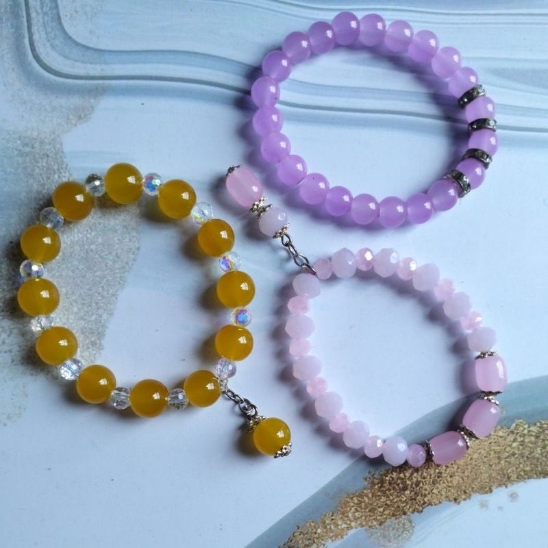 gelang giok. giok kaca. 3pics/@35k.
