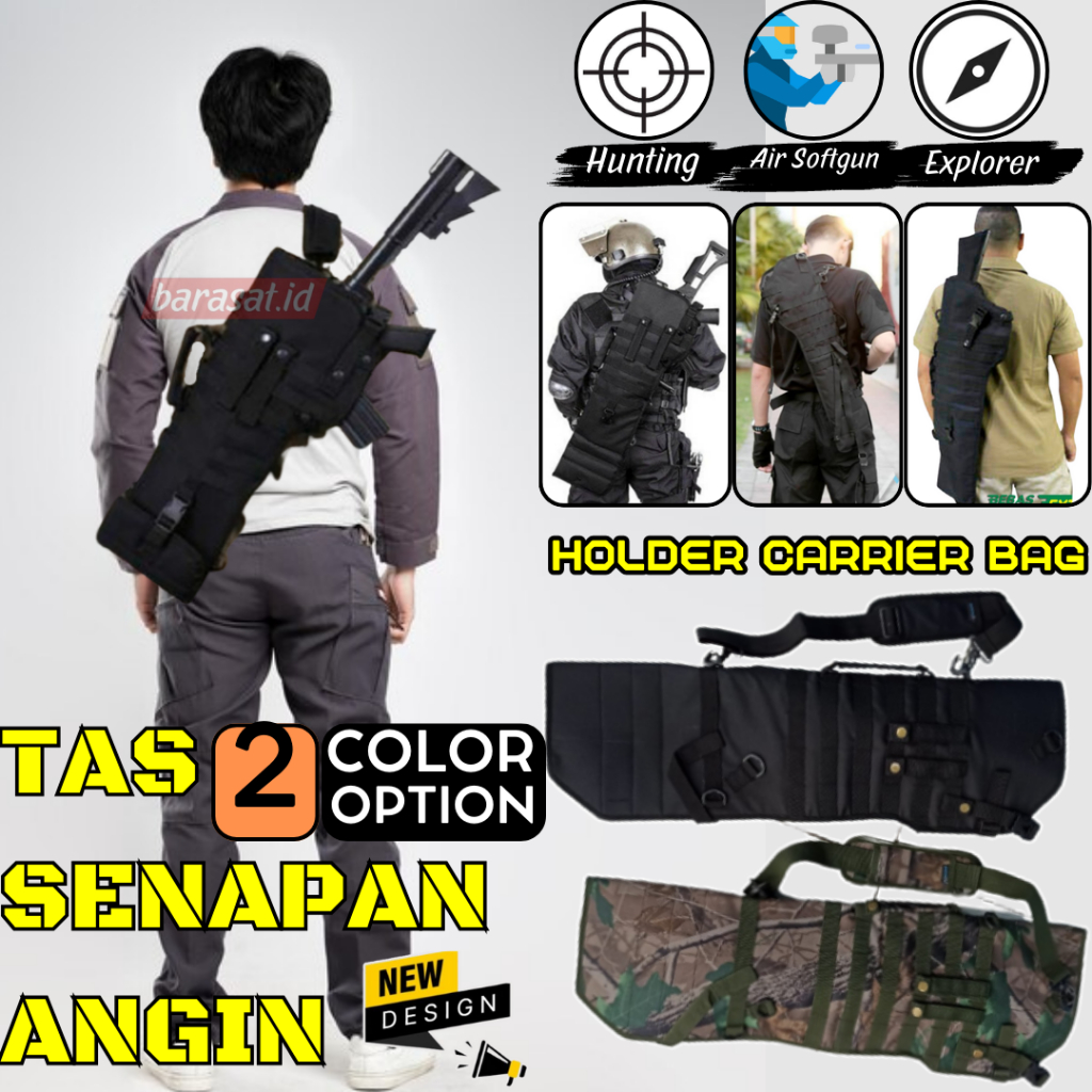 Tas PCP Ghost Warrior Bullpup Kantong Sarung Sanapan Angin Airsotgan Untuk Semua Jenis dan Merk