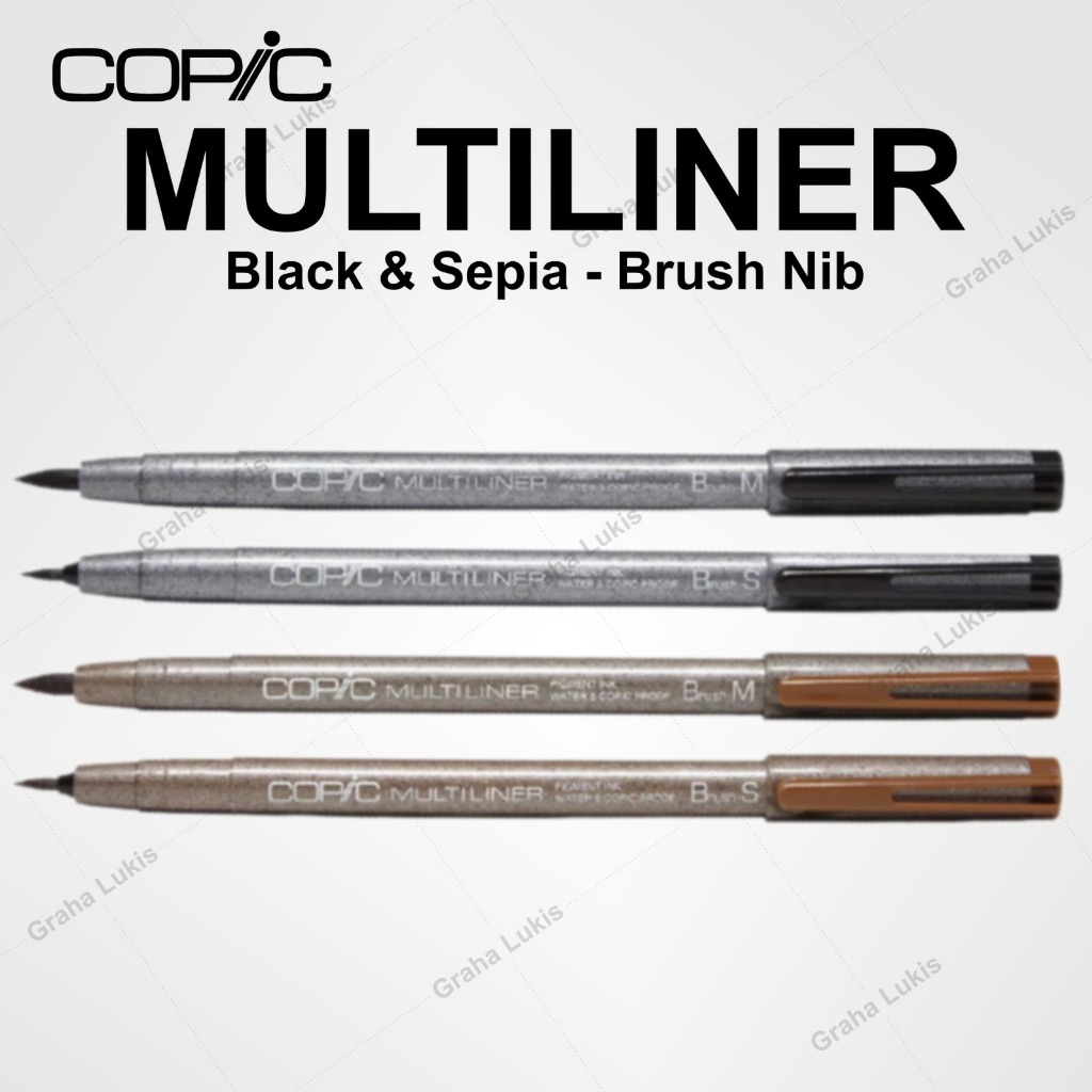 Copic Multiliner Brush Black / Sepia