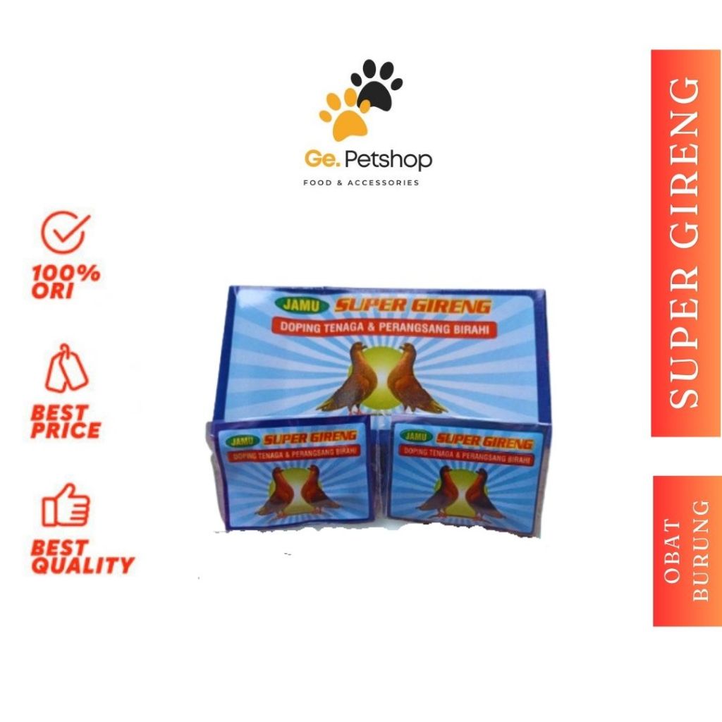SUPER GIRENG/ OBAT MERPATI GIRING UNTUK BURUNG DOPING BURUNG MERPATI 1 BOX