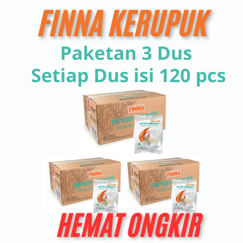 

Terlaris Finna Kerupuk Udang PAKETAN 3 DUS / EXP AGUSTUS2025