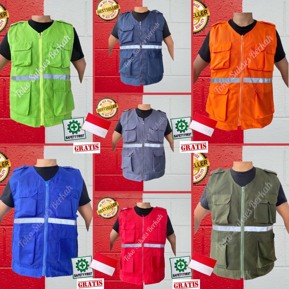 KODE T76X VEST JACKET  VEST ROMPI  ROMPI CAESAR  ROMPI LAPANGAN ROMPI SAFETY