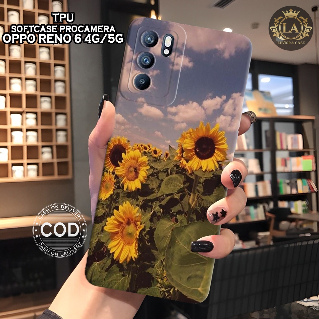 Case Oppo Reno 6 Terbaru - Leviora Case - Fashion Case Bunga - Softcase Oppo Reno 6 Terbaru - Case P