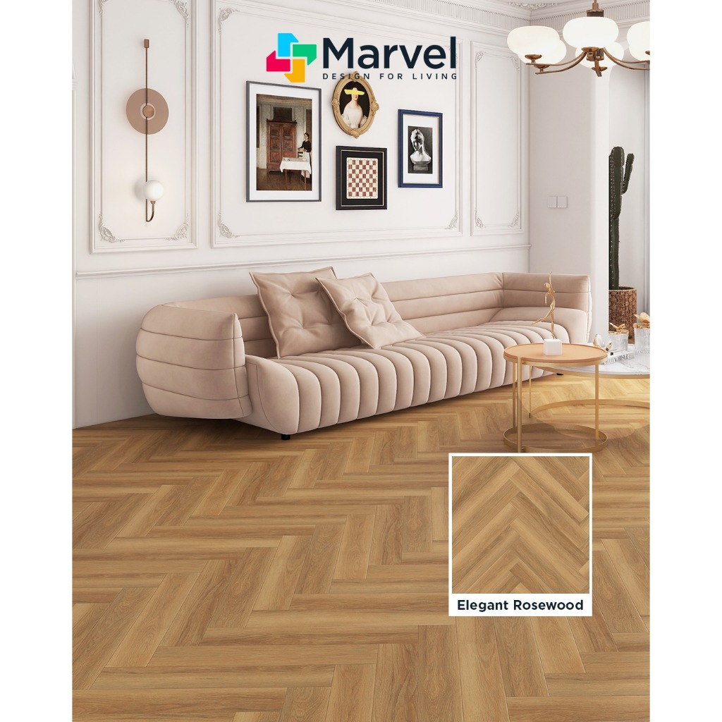 Marvel Lvt Herringbone Lantai Vinyl Flooring Box