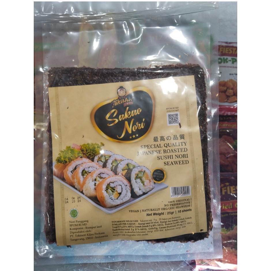 

Sakao Nori Sushi Spesial10 lembar Halal MUI - Seaweed Rumput Laut