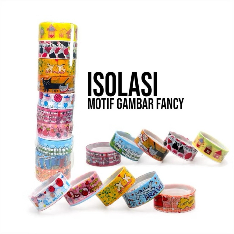 

Tape Isolasi Fancy Motif Untuk Dekorasi / Prakarya Set isi 10 Pcs Murah