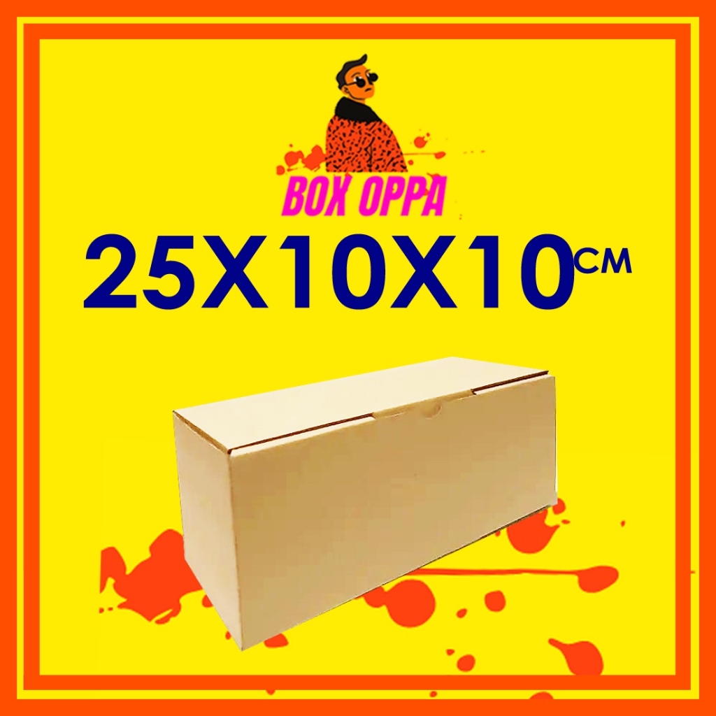 

Kardus Dus uk 25x10x10 cm (ECER) Die Cut Box Kotak Packing Aksesoris Baju Makanan Pizza Hijab Kue