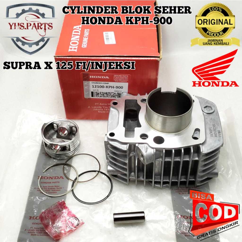 ASLI ORIGINAL CYLINDER BLOK SEHER PISTON HONDA AHM KPH 900 SUPRA X 125 FI INJEKSI