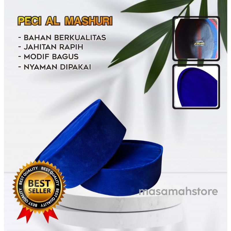 Peci Songkok BIRU Polos Kopiah Warna Biru