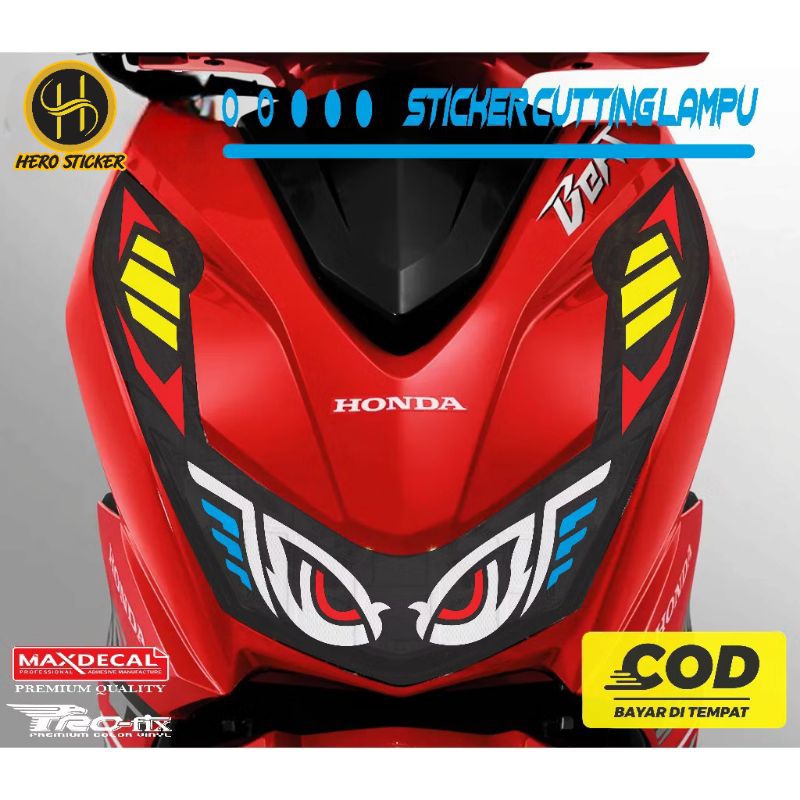 STICKER STIKER LAMPU ALIS BEAT DELUXE STREET CBS ISS 2020-2023 STIKER ALIS LAMPU BEAT 2020-2023