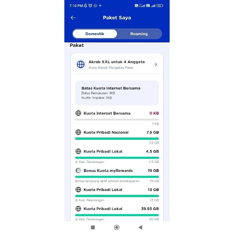Kartu XL akrab reward disc 70%