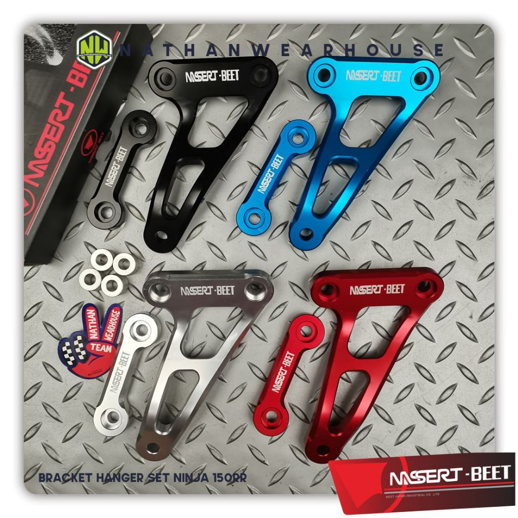 Bracket Hanger Dudukan Knalpot Ninja 150RR New Old Full CNC Nassert Beet
