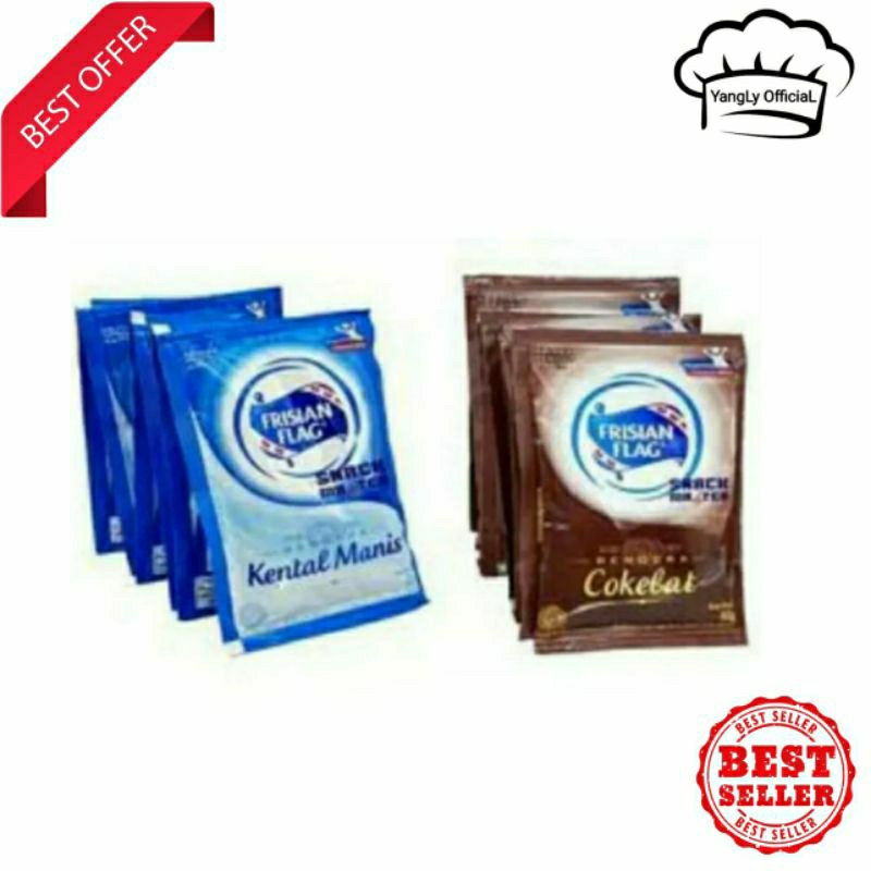 

Susu Frisian Flag Sachet Putih & Coklat / Susu Bendera Kental Manis ( Per Sachet )