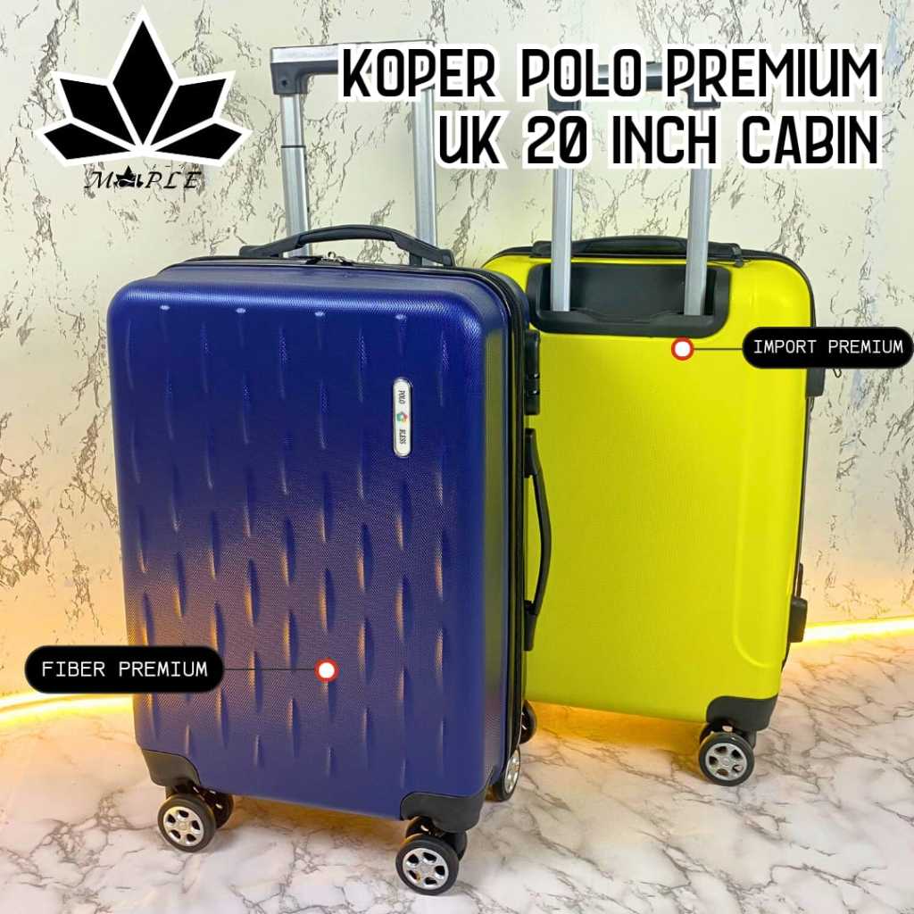 [PENGIRIMAN LUAR MAKASSAR] KOPER POLO PREMIUM 20 INCH KUALITAS TERATAS CABIN ANTIPECAH KOPER CABIN M