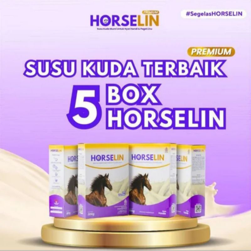 

Horselin Susu Kuda Premium 5Box Original Mengatasi Syaraf Kejepit Dan Pegel Linu Tulang Sendi