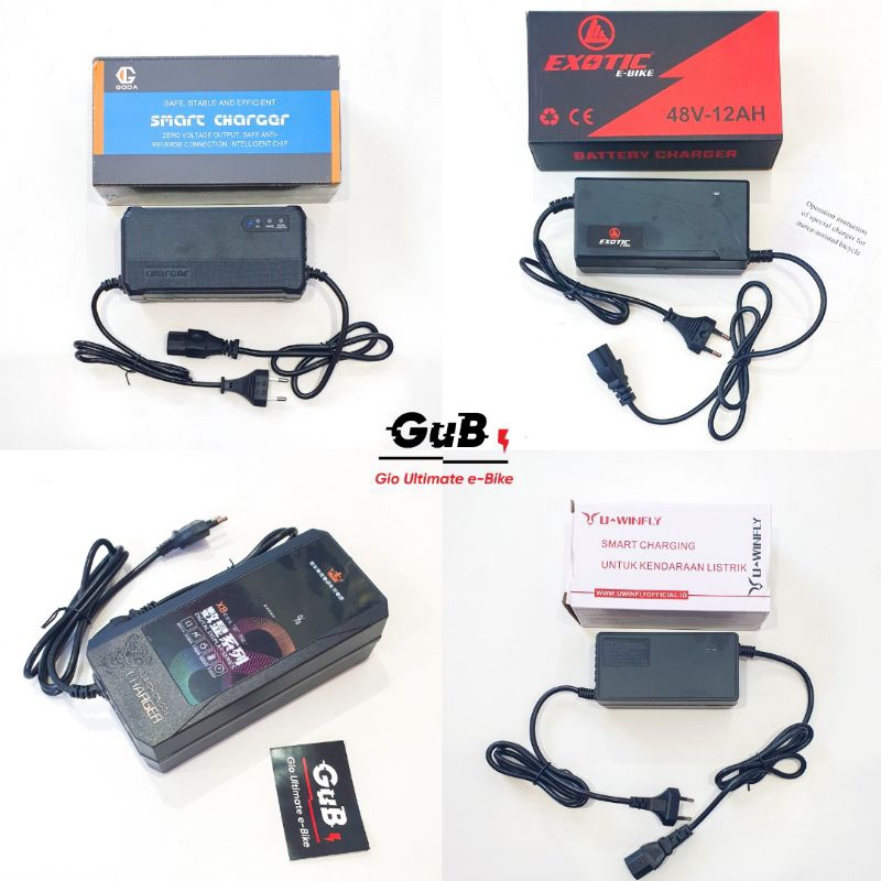 Charger Sepeda Listrik Uwinfly Goda Exotic Digital 48V 12AH Original/Cas Uwinfly Exotic Goda 48V 12A