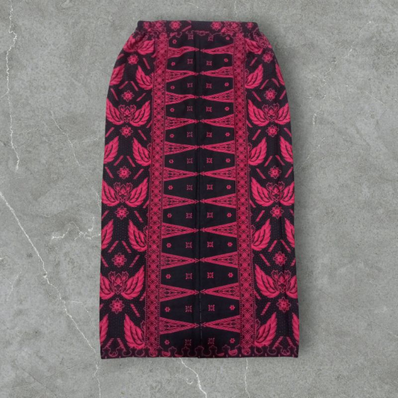 Rok Span Batik Baduy Banten Motif Tapak Kebo Pink hitam