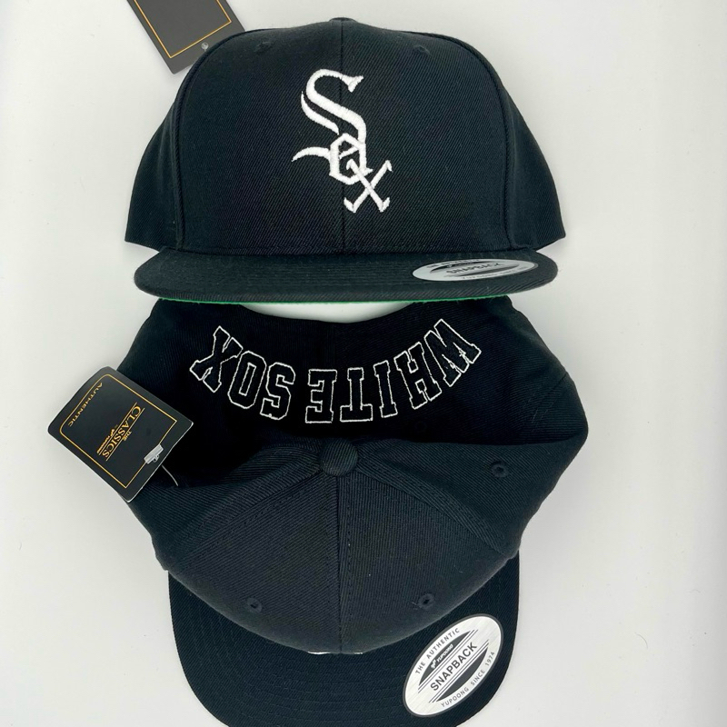 Topi snapback the classic yupoong white sox blockhead