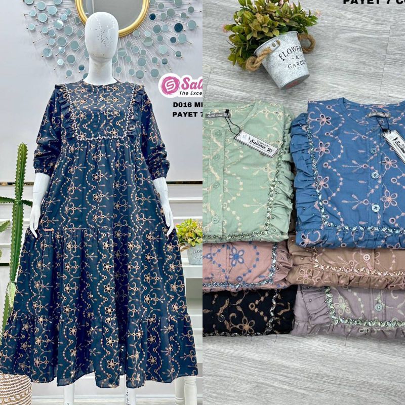 Midi dress bordir salvina ys / Terbaru midi dress salvina ys