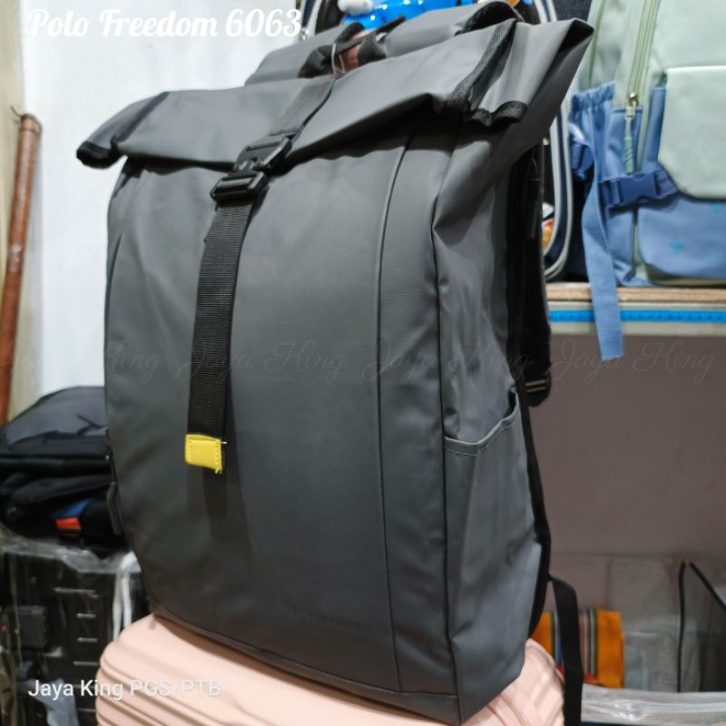 Ransel Laptop Polo Freedom Waterproof Lipat Atas Tas Sekolah Kerja Pria Wanita