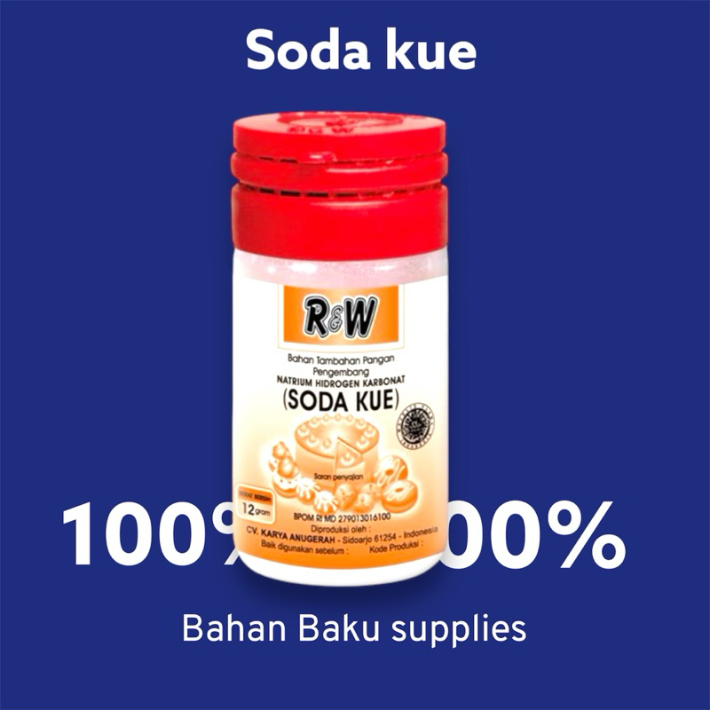 

Soda Kue Baking Soda Pengembang Kue Rajawali R&W RW 12 gr botol kecil