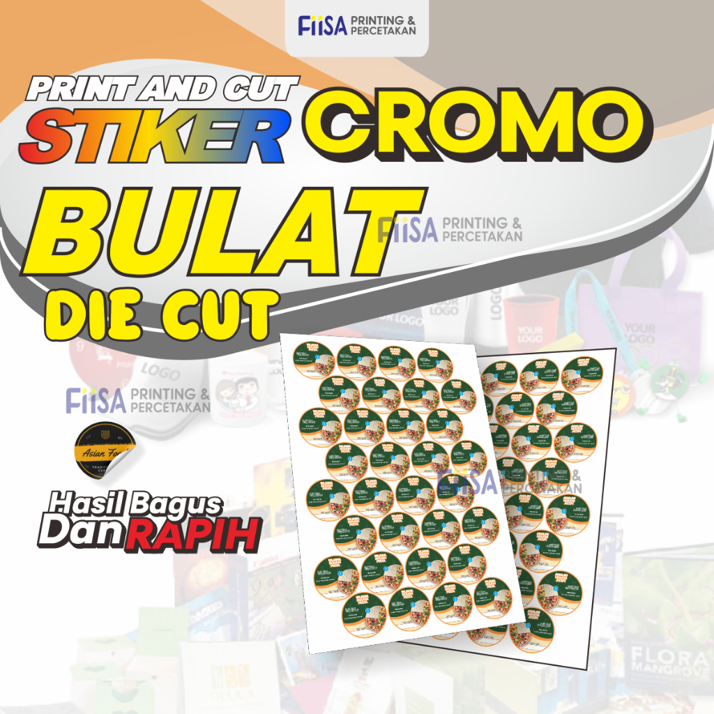 

Print Stiker Bulat | Cutting putus | Die Cut | A3+ | Cromo