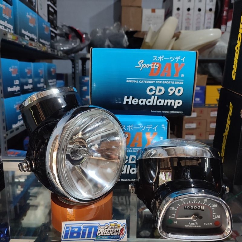 BATOK CD DAY IMPORT SET REFLEKTOR DAN SEPIDO,BATOK LAMPU CD CT IMPORT DAY HITAM,BATOK CD DAY CB GL10