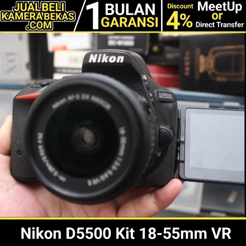 Nikon D5500 kit 18-55mm VR II BEKAS