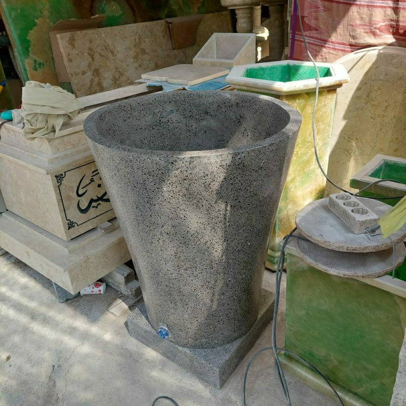 Gentong bak mandi marmer teraso hitam terlaris