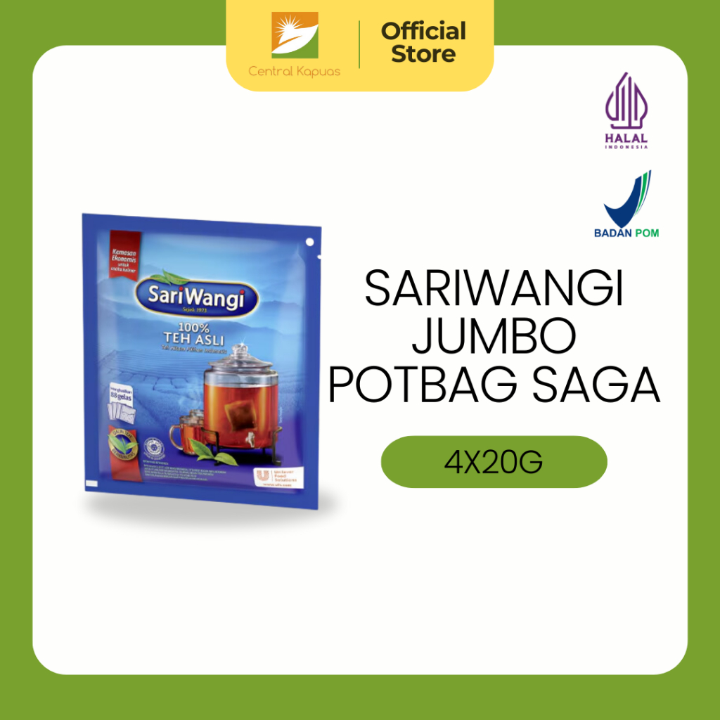 

SARIWANGI Jumbo Pot Bag Saga 4x20gr