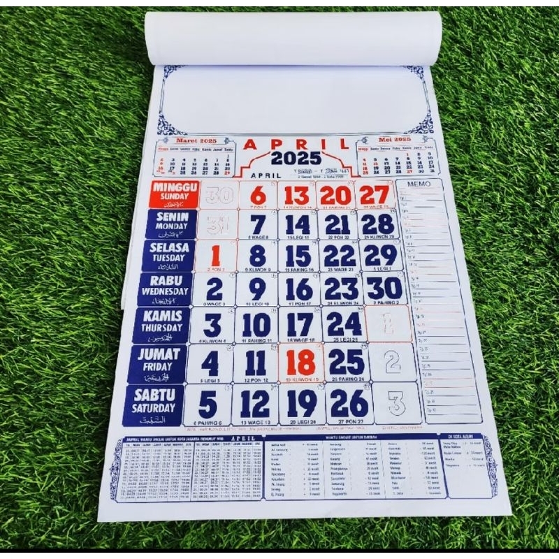 

1 PC KALENDER BULANAN DINDING 2025 12 LEMBAR