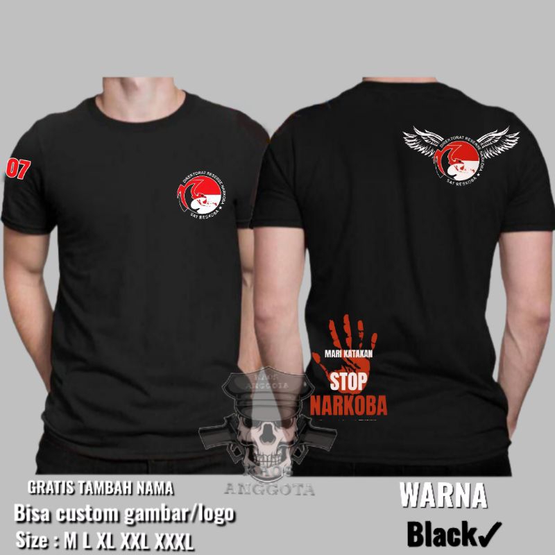 kaos polisi sat reskoba terbaru - tshirt reserse narkoba