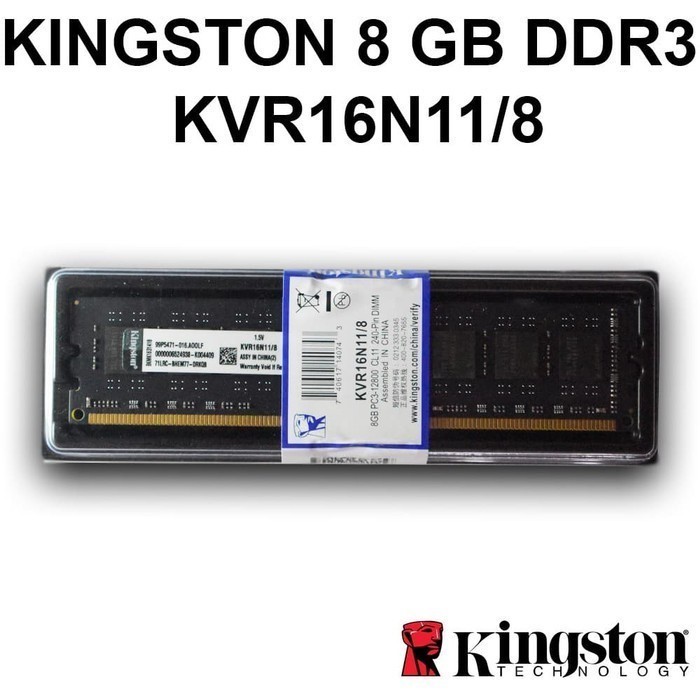 MEMORY RAM KINGSTON DDR3 8GB PC-12800 / KINGSTON DDR3 8 GB 1600MHZ