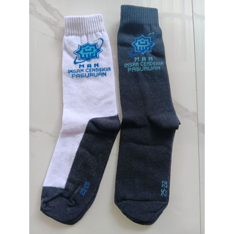 Kaos Kaki Bordir Logo Custome Nama Sekolah