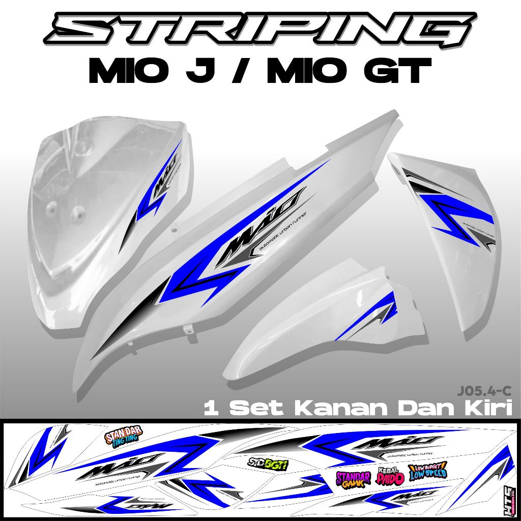 Striping Yamaha MIO J GT - Stiker Motor Mio GT 2014 Sticker Mio GT List Variasi MIO GT Motif Simpel 