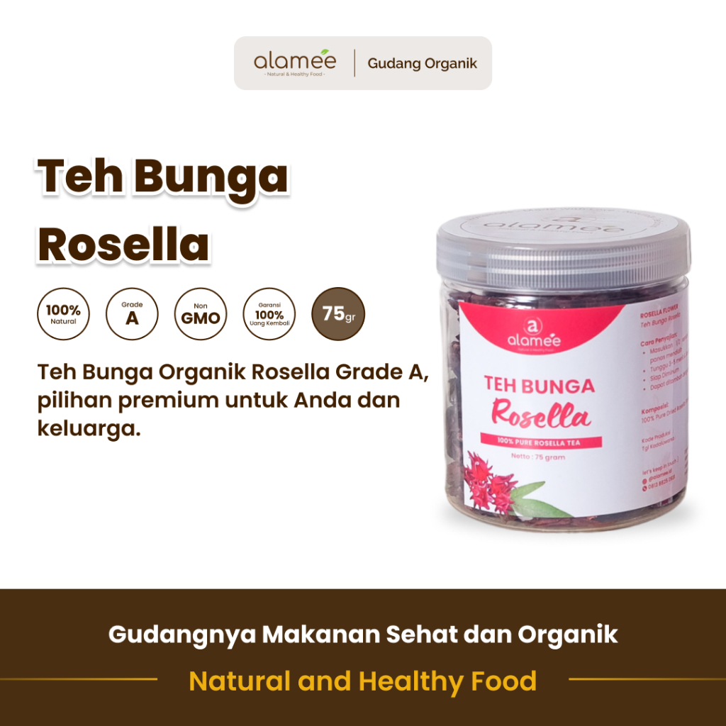 

alamee toples teh bunga rosella menawarkan kesegaran alami dan rasa yang menyenangkan herbal alami