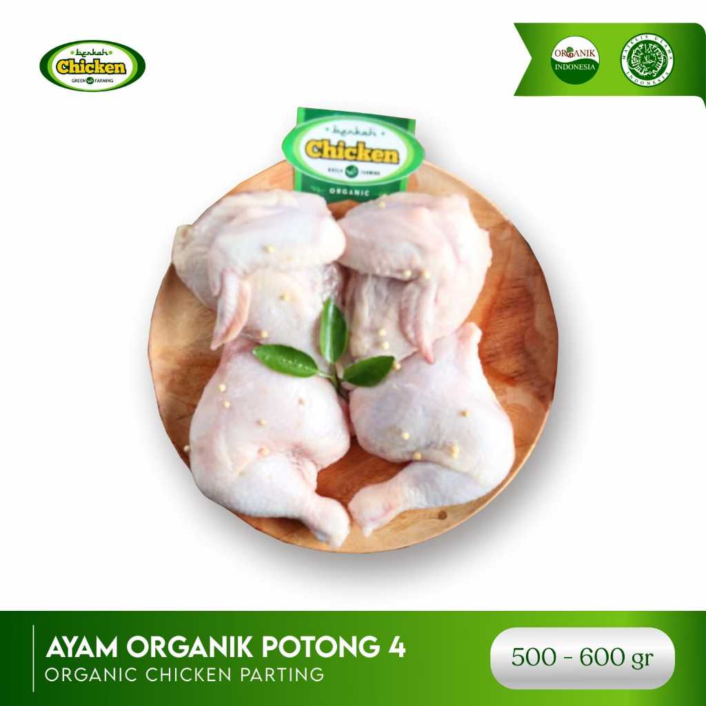 

Ayam Organik Berkah Chicken Potong 4 500 - 600 Gram