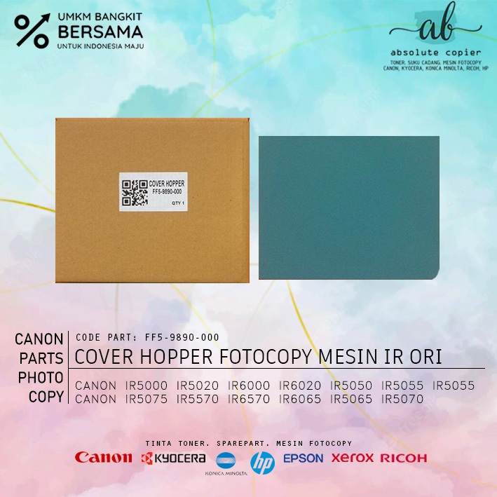 Cover Penutup Box Toner Mesin Fotocopy Samping IR 5000 6000 5020 6020 FF5-9890-000 Hopper Tahan Peca