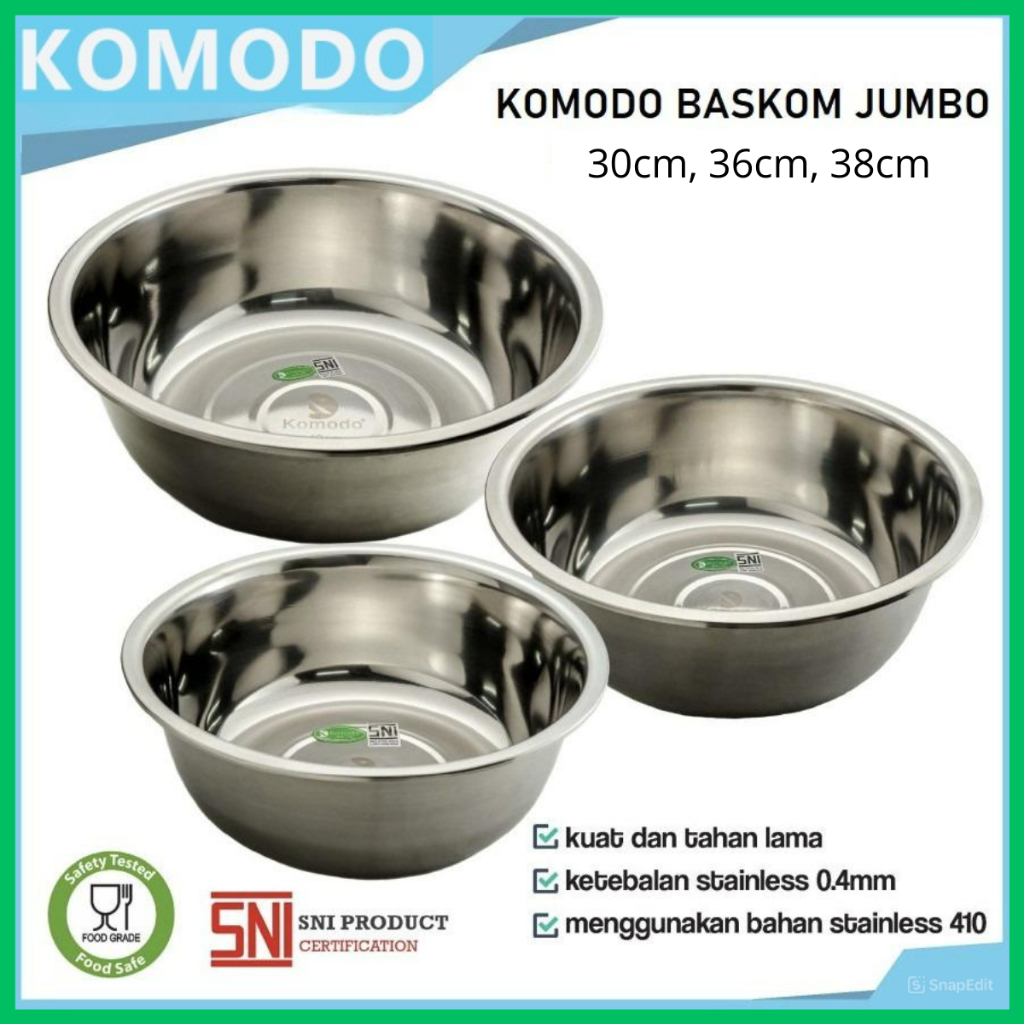 Komodo Baskom Stainless Tebel
