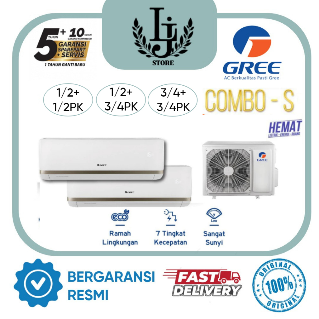 AC Gree Inverter Combo Split S 2IN1 GWC0505CSS/GWC0507CSS/GWC0707CSS AC Inverter Combo Split Series