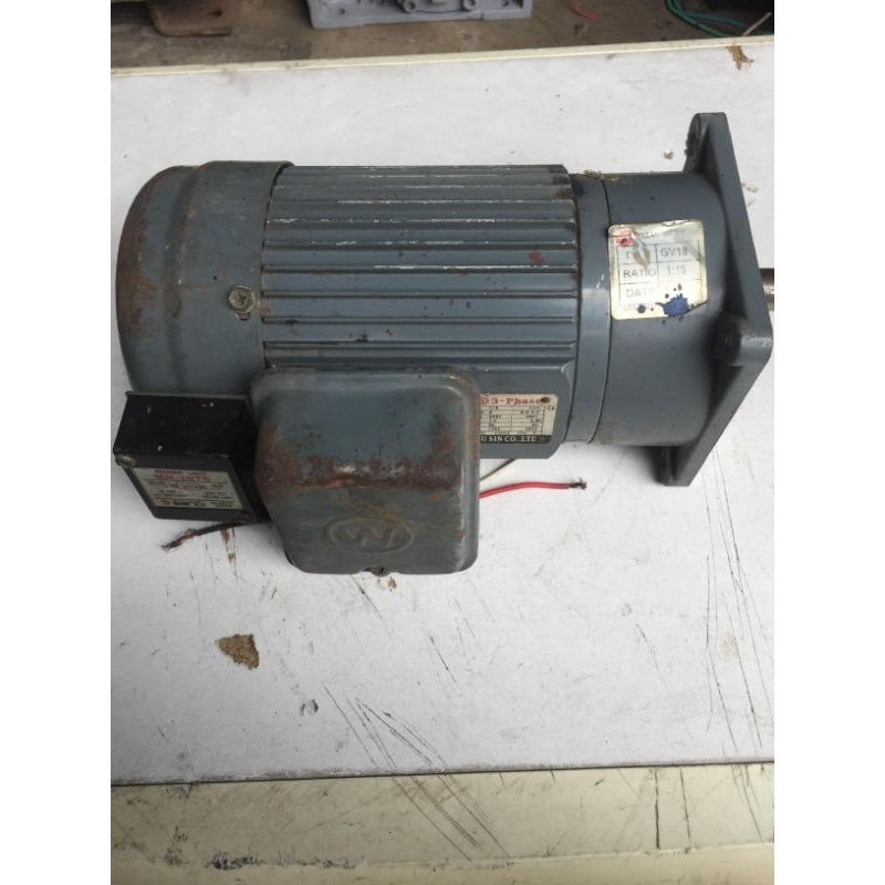 AC Motor Gearbox 3 Phase, 220/380V, 1/4HP, Ratio 1:15
