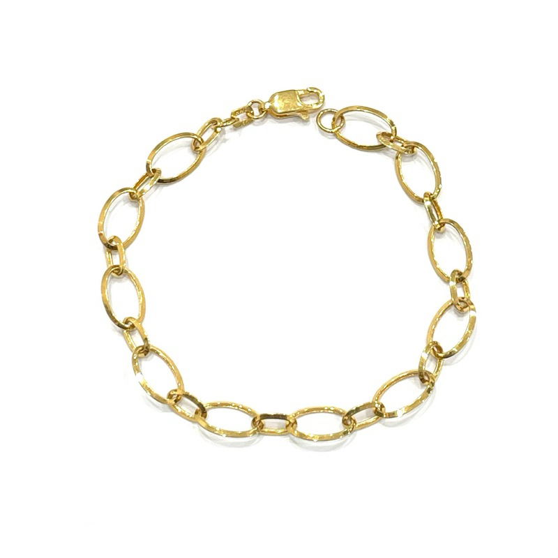 Gelang Mocca Murah Oval Mini Emas Asli Kadar 700