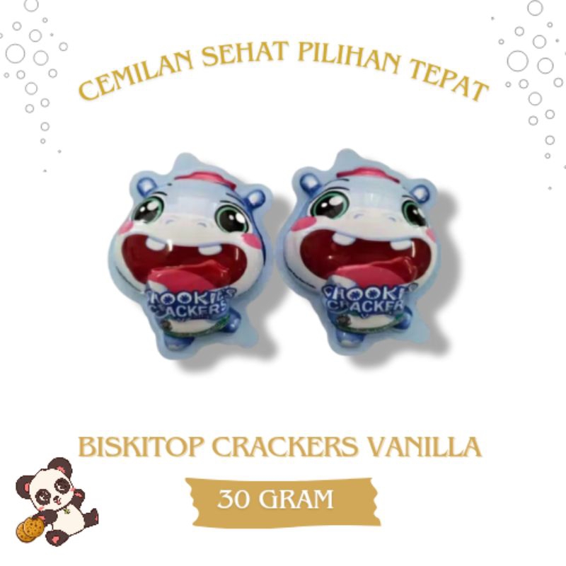 

BISKITOP COOKIE CRACKERS VANILLA (Kudanil) 30g-Biskuit renyah dengan rasa vanilla yang manis dan lembut