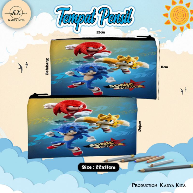 

Tempat Pensil Karakter Anime Anak Laki Laki SONIC Kode 04