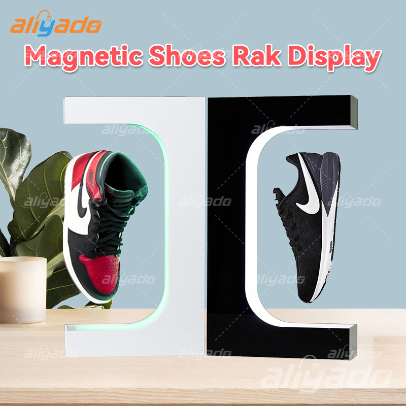 ⚡Gaya baru⚡Levitating Magnetic Shoes/Sneaker Display  360 Degree Rotating Floating  Rak Display Toko