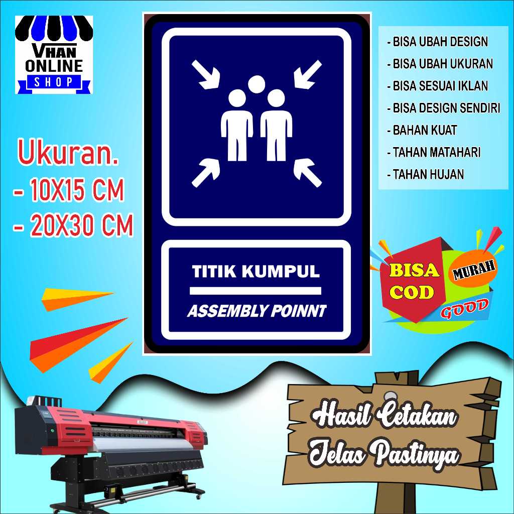 

Cetak Sticker Titik Kumpul Design Keren Biru