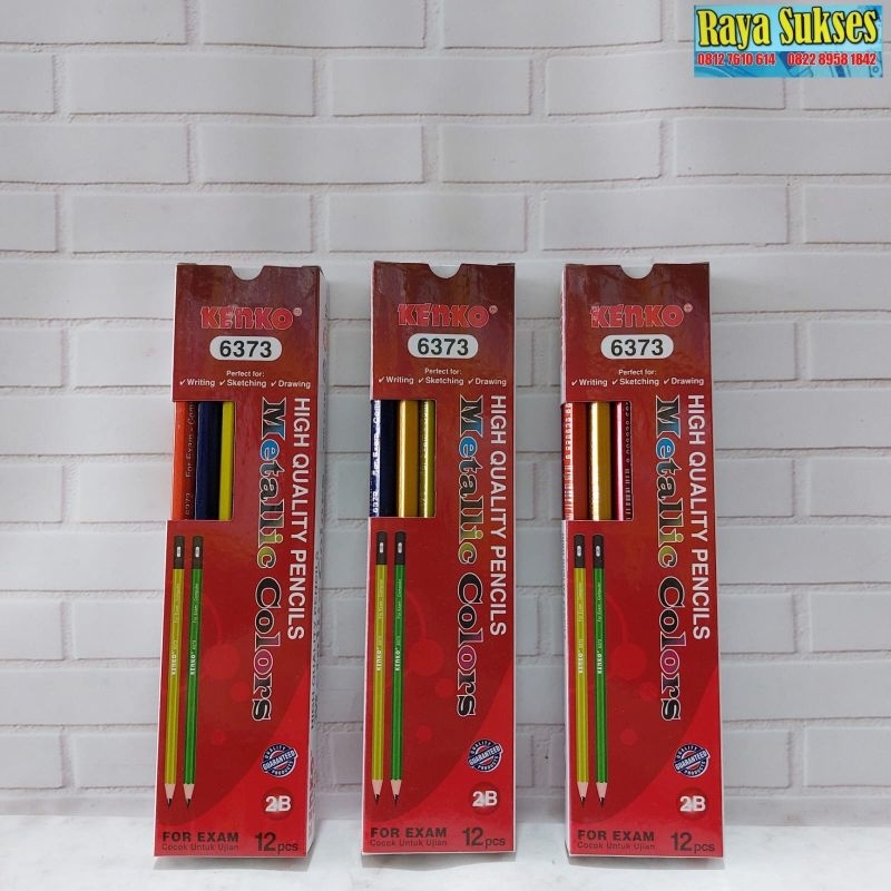 

Pensil Kenko 2B 6373 Metalic Colors/ Pensil Kenko (1 Lusin Isi 12 pcs)